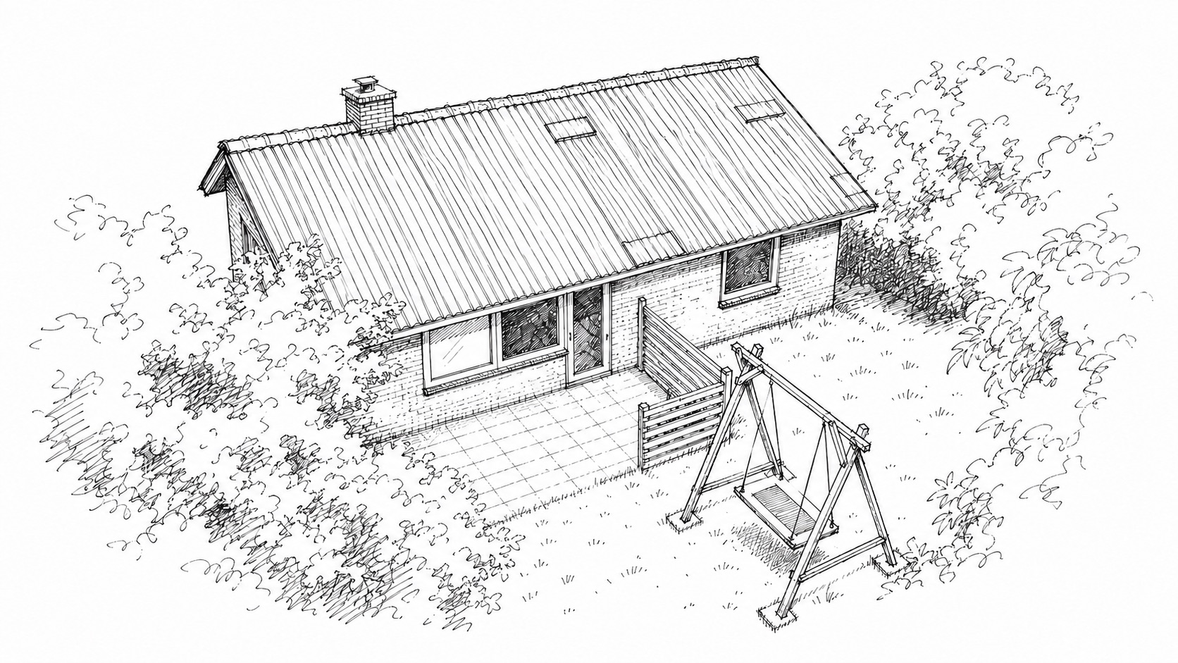 Tegning af afdelingen Pomosevej i Augustenborg